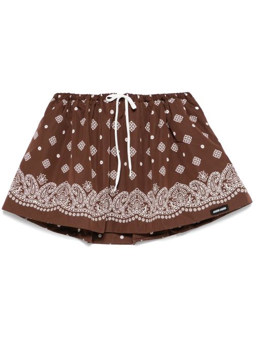 Paisley Print Mini Skirt MIU MIU | MG240416Z5F0324